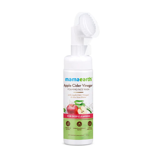 Mamaearth Apple Cider Vinegar Foaming Face Wash with Apple Cider Vinegar and Aloe Vera Water for Deep Cleansing 150ml