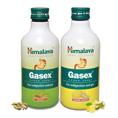 Himalaya Herbal Ayurvedic Gasex Сироп с имбирем, лимоном и элаичи, улучшающий пищеварение, 200 мл