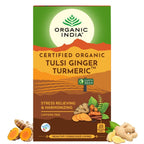 Organic India Tulsi Ginger Turmeric Green Tea 25 Infusion Bag