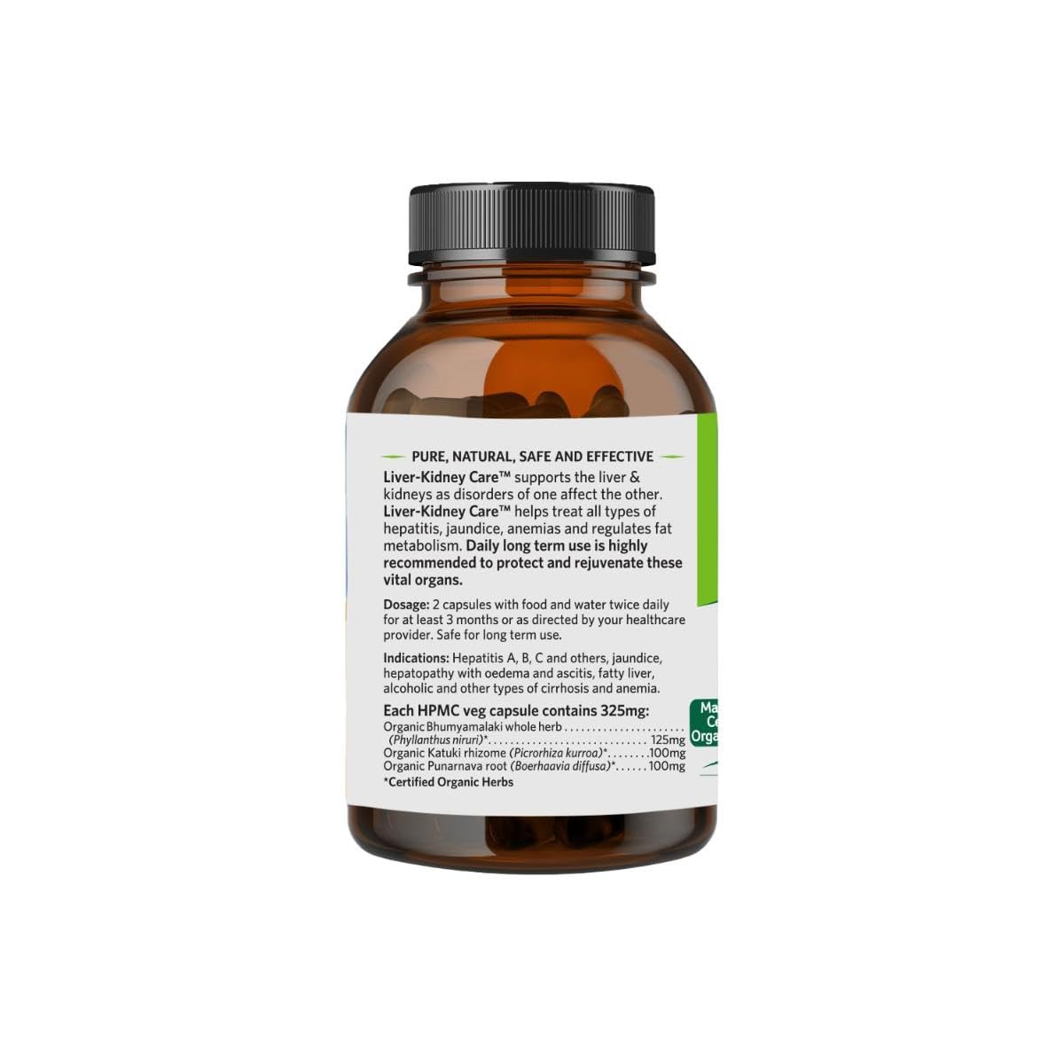 Organic India Ayurvedic Liver Kidney Care Veg LKC 60,120 & 180 Capsules