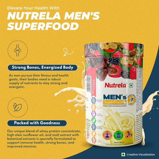 Patanjali Nutrela Men's Superfood Powder Vanilla 400gm