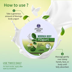 Aimil Ayouthveda Cosmetics Moringa Body Yogurt for All Skin Types 200g