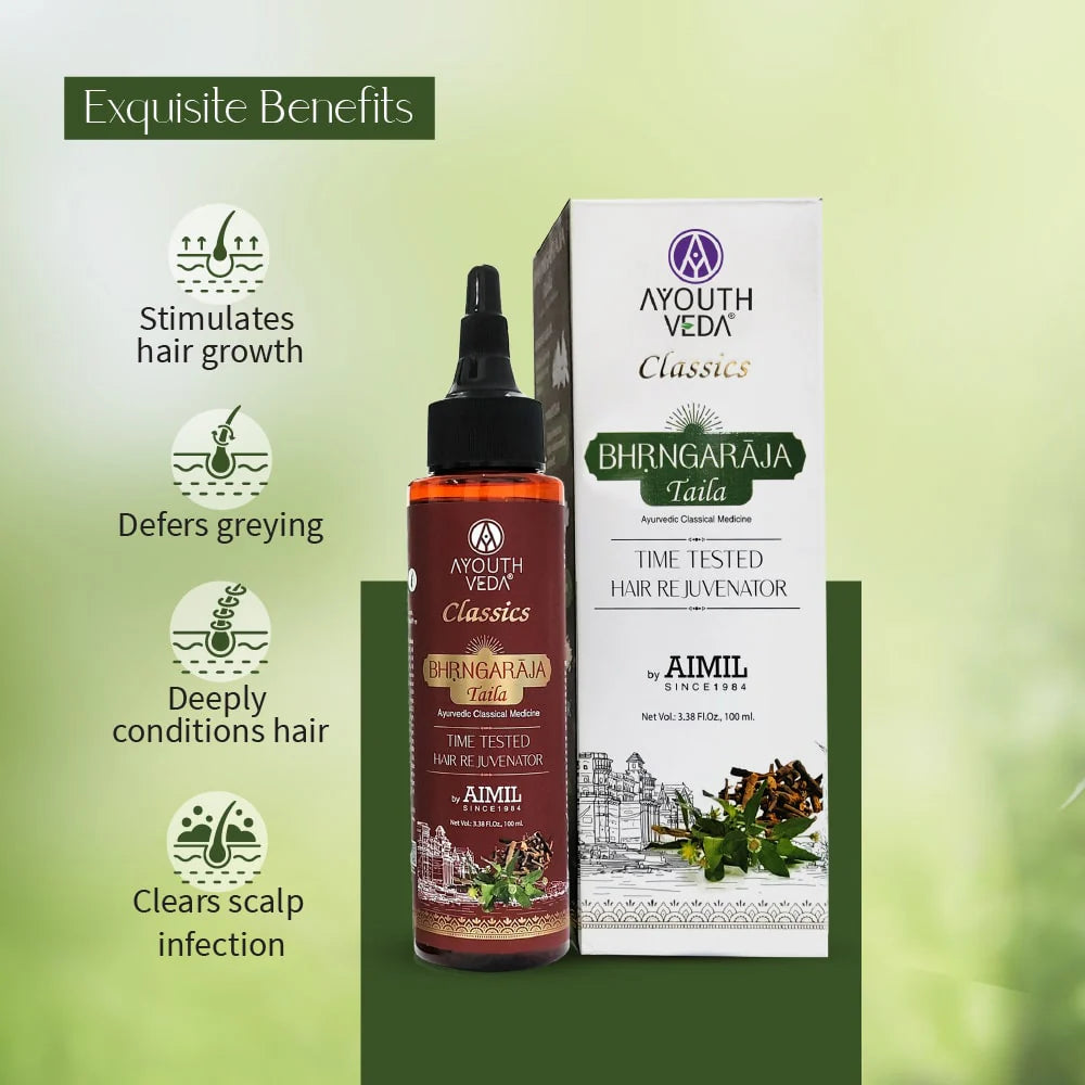 Aimil Ayouthveda Cosmetics Bhrngaraja Taila Hair Oil 100ml