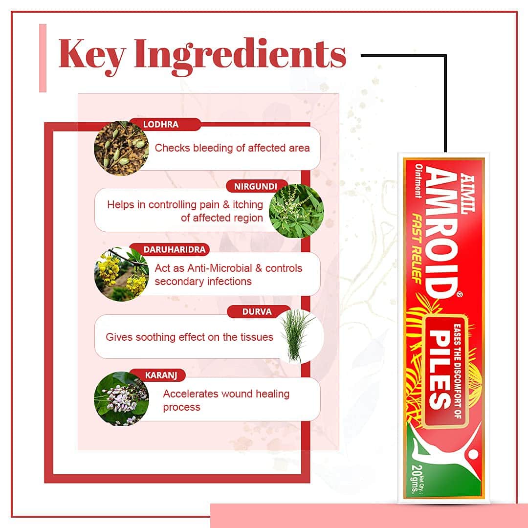 Aimil Amroid Ayurvedic Piles & Anorectal Wellness Tablet & Ointment