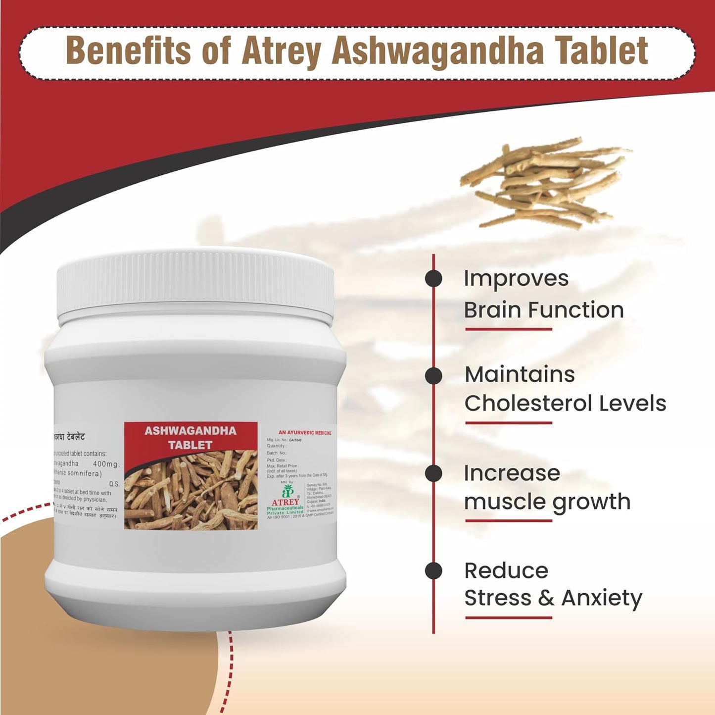 Atrey Ayurvedic Ashwagandha 400mg Tablets
