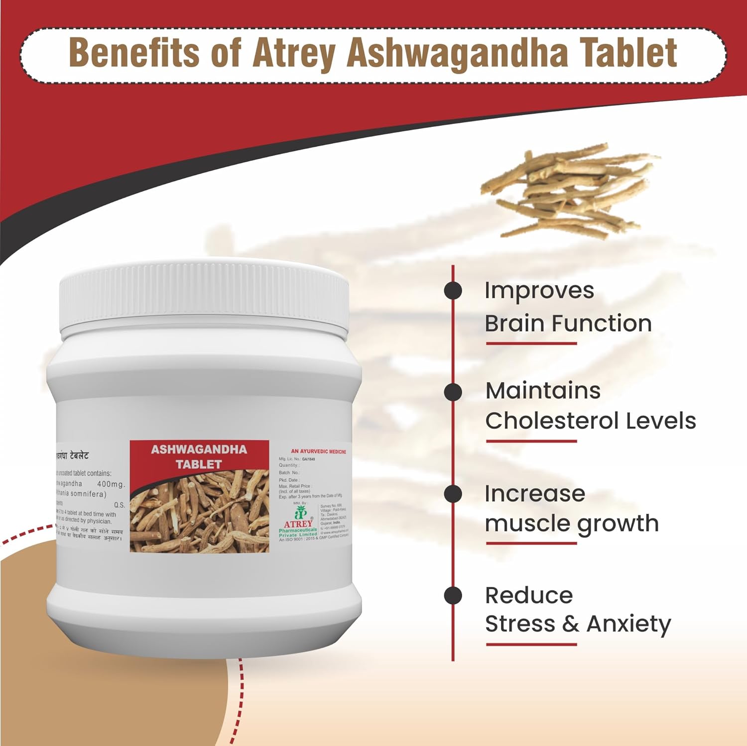 Atrey Ayurvedic Ashwagandha 400mg Tablets