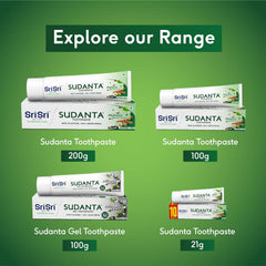 Sri Sri Tattva Sudanta Toothpaste Non-Fluoride & 100% Vegetarian with Charcoal & Salt 100gm