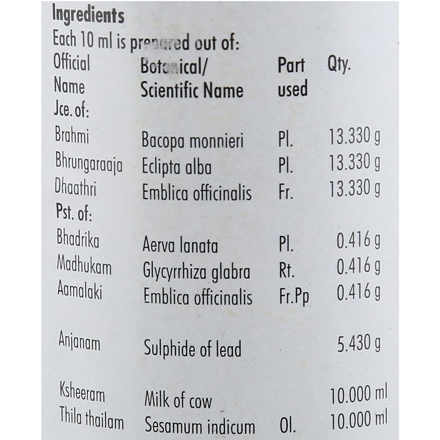 Nagarjuna Ayurvedic Brahmi Thailam Oil