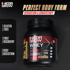 Leeford Megagrow Isolate Whey Protein Powder Cookies And Cream Flavor With Shaker 1 Kg