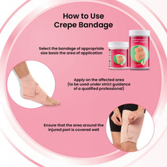 Leeford Cotton Crepe Pain Relief Bandage 6cm x 4m