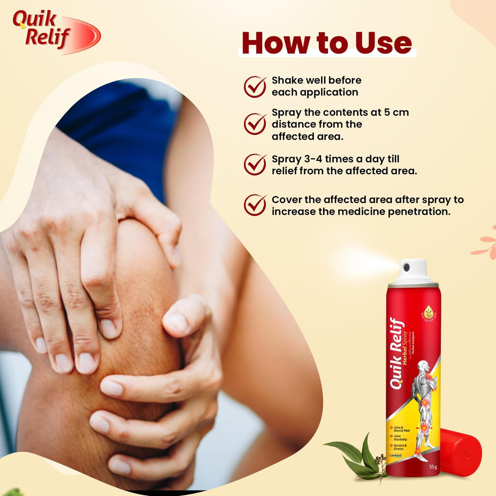 Leeford Quik Relif Fast Pain Relief Spray 55g