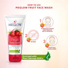 3 X Leeford Meglow Fruit Face Wash 70g