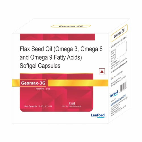 Leeford Geomax 3g Omega 3 Omega 6 And Omega 9 Softgel Capsules