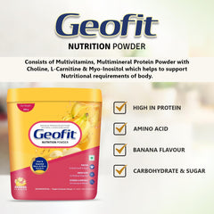 Leeford Geofit Banana Flavoured Protein Nutrition Powder 250g