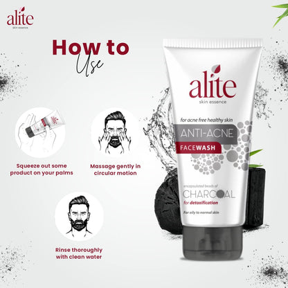 Leeford Alite Anti-Acne Charcoal Face Wash