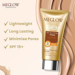 Meglow Best Beautifying BB+ Fairness With Spf 15+ Cream 30g