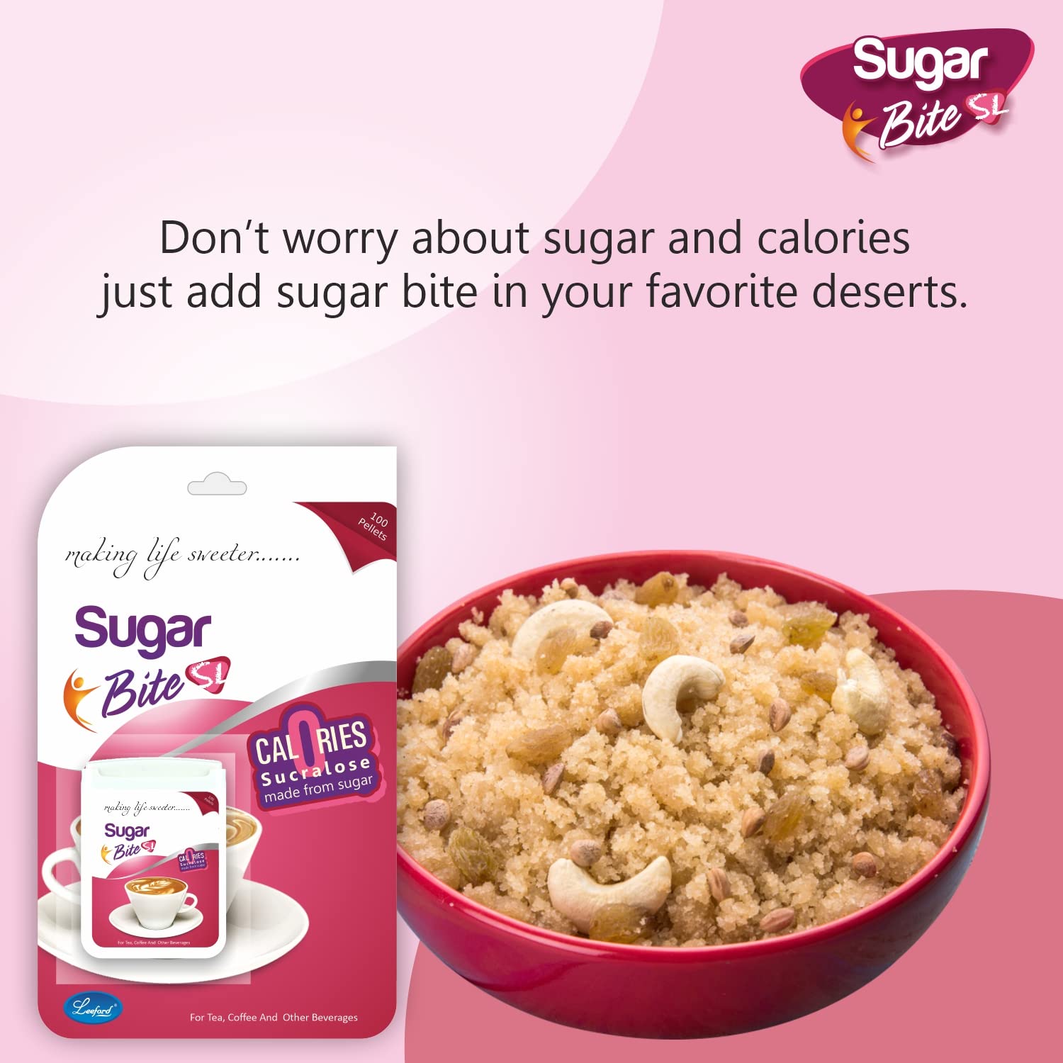 Leeford Sugar Bite SL Süßstoffpellets 300 Tabletten
