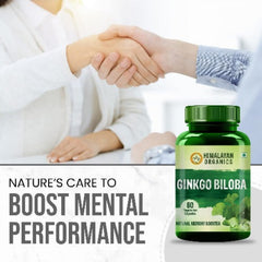 Himalayan Organics Ginkgo Biloba für gesunde Gehirnfunktionen, 60 vegetarische Kapseln