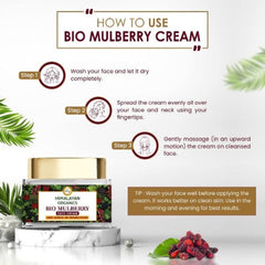 Himalayan Organics Bio-Maulbeercreme, entfernt dunkle Flecken und ungleichmäßigen Hautton, ölfrei und für alle Hauttypen, Creme, 50 g