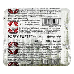 Charak Posex Forte Strip of 20 Capsules