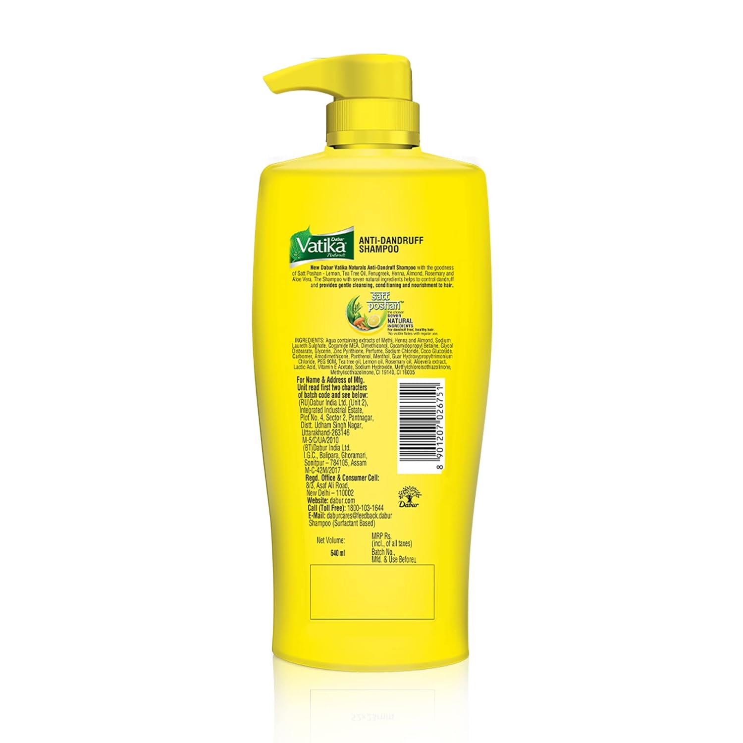 Dabur Ayurvedic Vatika Naturals Anti Dandruff Hair Shampoo