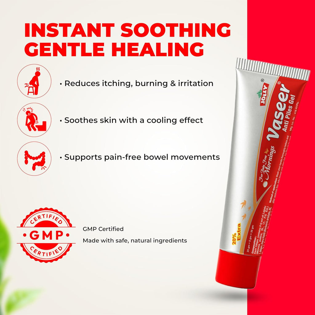 Jolly Ayurvedic Vaseer Anti Piles Gel 25GM & 10 Capsule