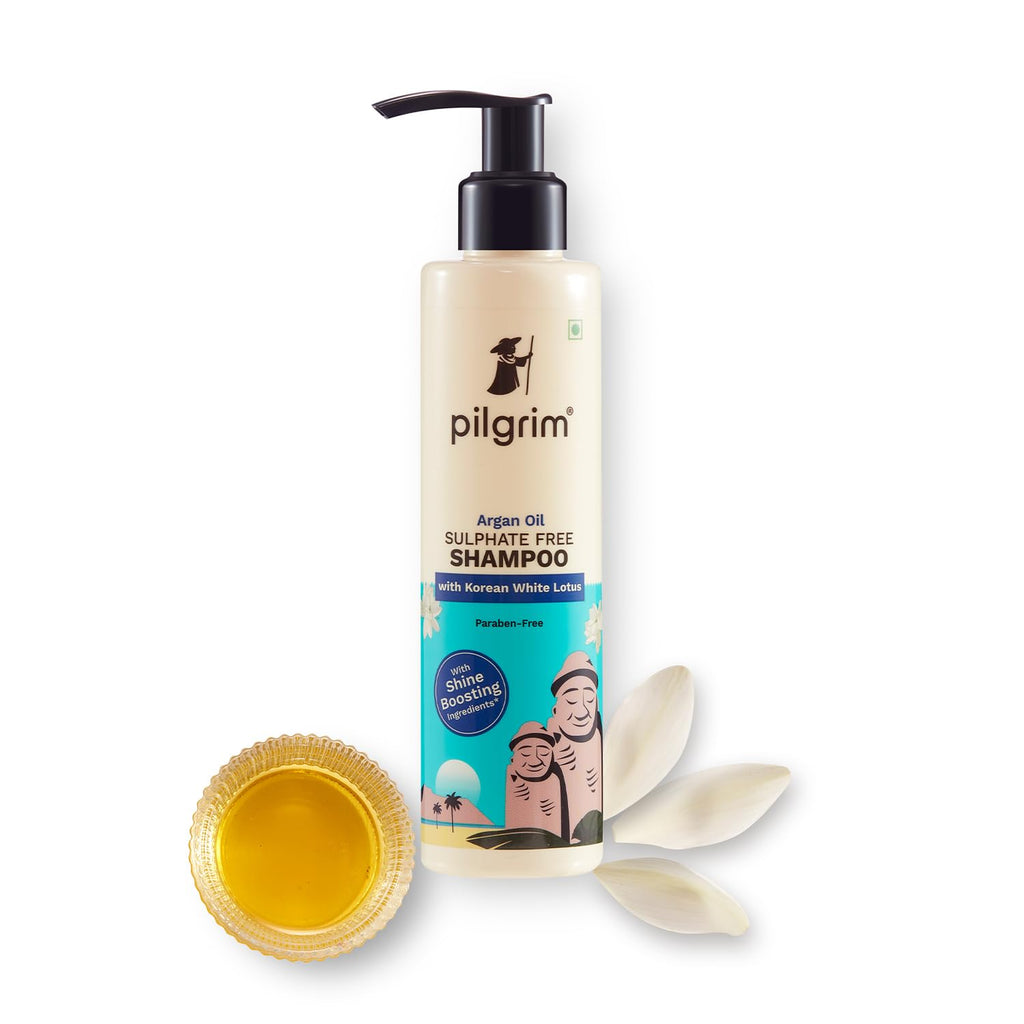 Pilgrim Cosmetics Sulphate Free Hair Shampoo with Argan Oil, Camellia & White Lotus 200ml