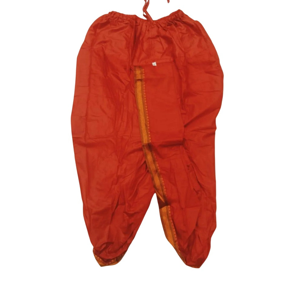 Indian Ethnic Party Wear Pure Soft Silk Border Readymade Men Dhoti for Dhoti Lovers