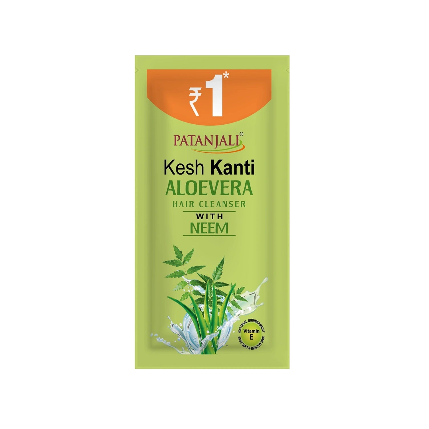 Patanjali Keshkanti Hair Cleanser Natural & Aloevera 20 X 5ml