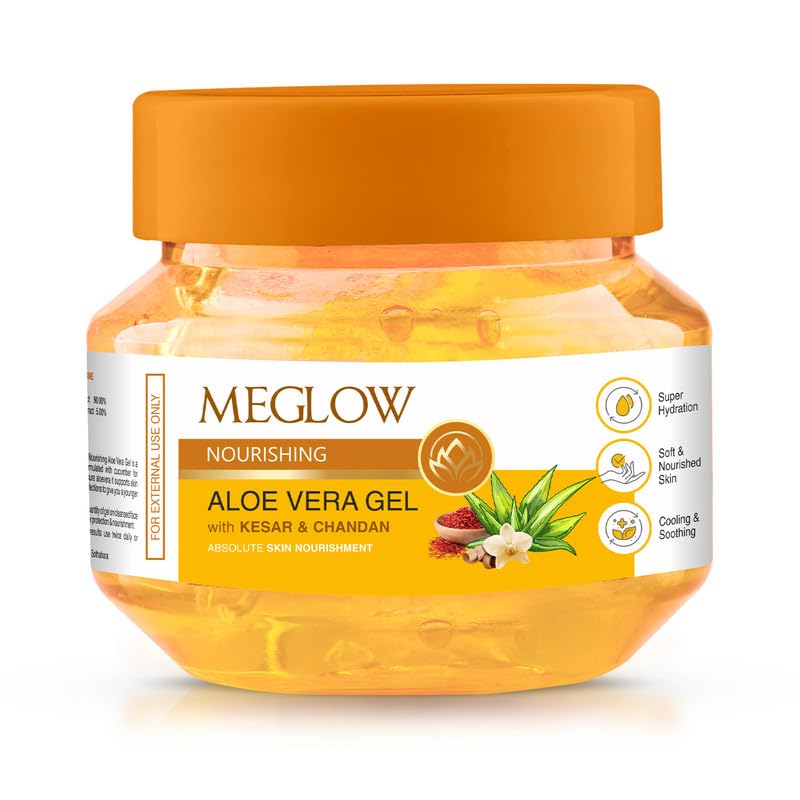 Leeford Meglow Aloevera Gel With Kesar & Chandan 100g