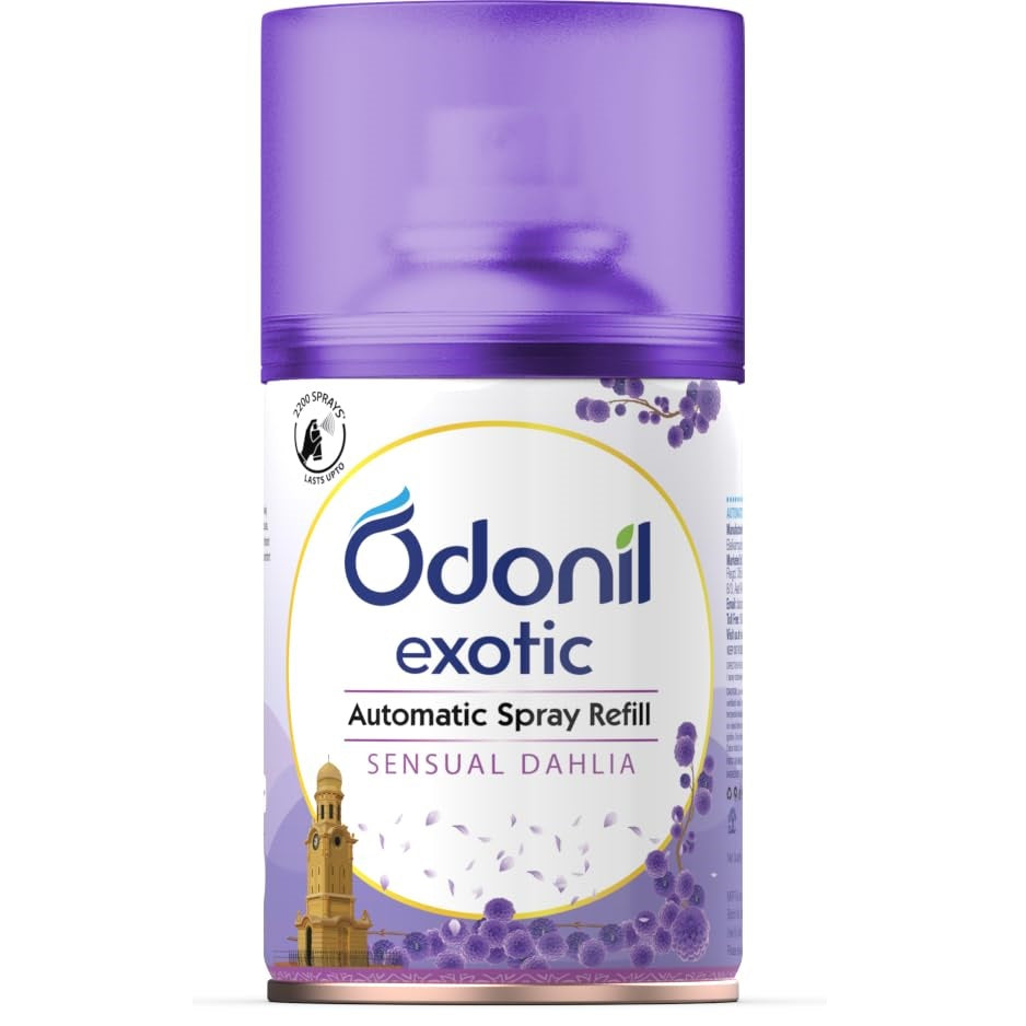 Odonil Exotic Automatic Spray with Floral Bliss,Ocean Breeze & Sensual Dahlia Machine Refill 225ml