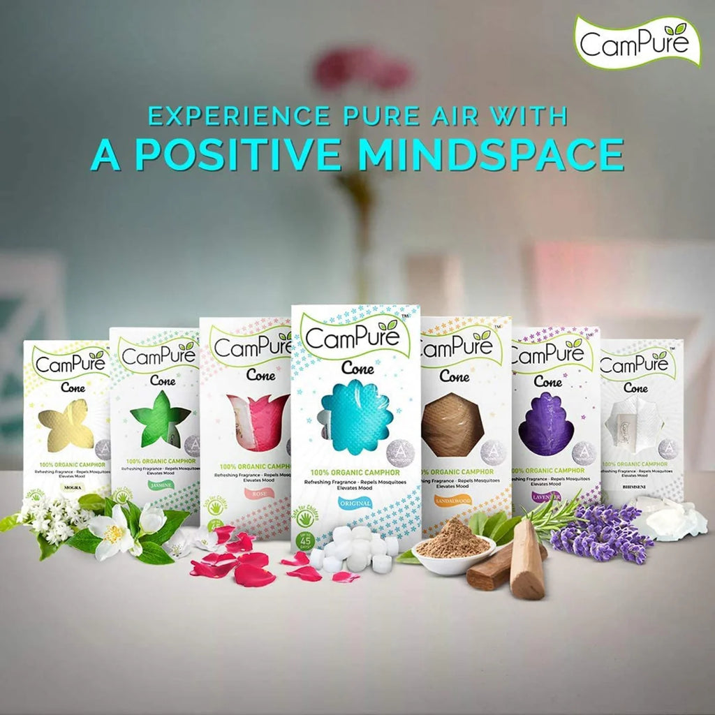 Mangalam CamPure Camphor Cone Original,Rose,Jasmine,Sandalwood,Bhimseni,Lavender & Mogra