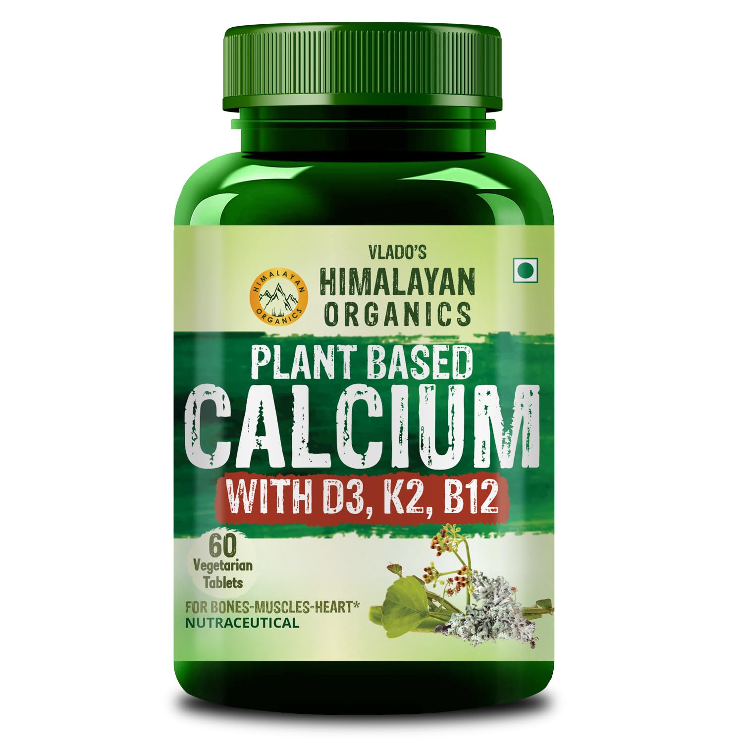 Himalayan Organics Pflanzliches Kalzium Vegetarisch 120 Kapseln