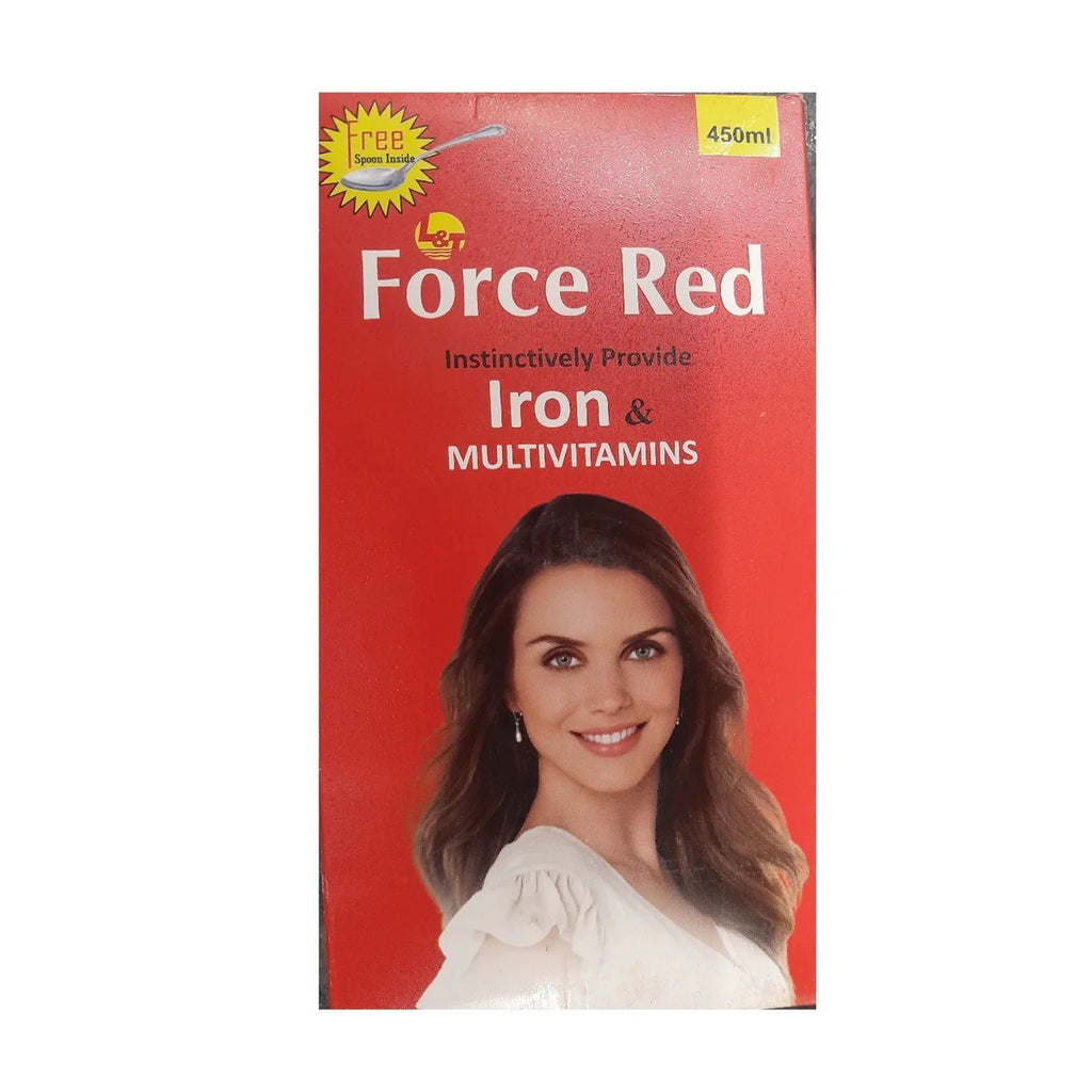 L & T Healthcare Ayurvedic Force Red Iron & Multivitamin Syrup 450ml
