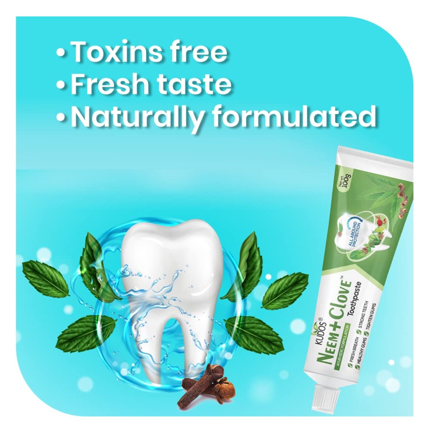 Kudos Ayureveda Neem Clove Toothpaste 100gm