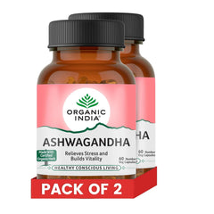 Organic India Ashwagandha for Increased Virility & Reduced Stress Capsules