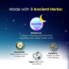 Himalayan Organics Melatonin Tagar + Kamillenextrakt-Gummibärchen. Schneller und länger schlafen. Nicht süchtig machende Formel. Beruhigende Schlafunterstützung (30 Gummibärchen).