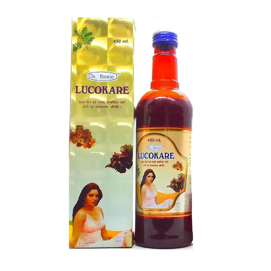 Dr. Biswas Ayurvedischer Lucokare Blood Vigour zur Blutreinigung, Frauengesundheitssirup 450 ml