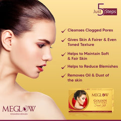 Leeford Meglow Gold Facial Kit For Instant Glow 105g