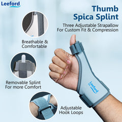 Leeford Thumb Spica Splint Support Universal Color Reandom