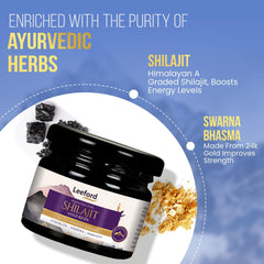 Leeford Himalyan Pure Shilajit Gold Resin With Swarna Bhasma 20g