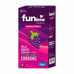 Leeford Funtime Black Grapes Flavored Condom 10 Piece