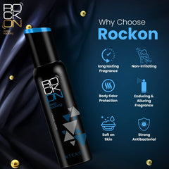 Leeford Rockon Unisex Intense,Ignite,Impulse Deodorant