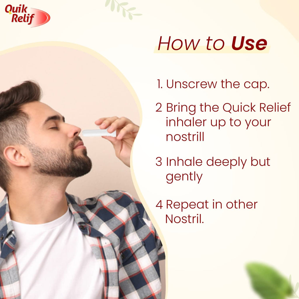 Leeford Quik Relif Inhalator gegen Erkältung, Husten und verstopfte Nase, 0,5 ml