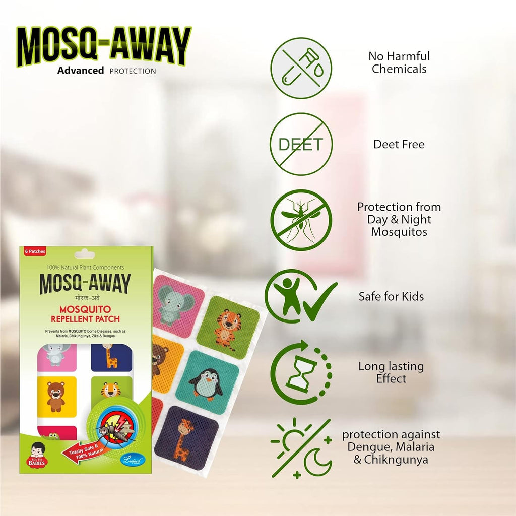 2 X Leeford Mosq Away Natural Mosquito Repellent Patches For Kids