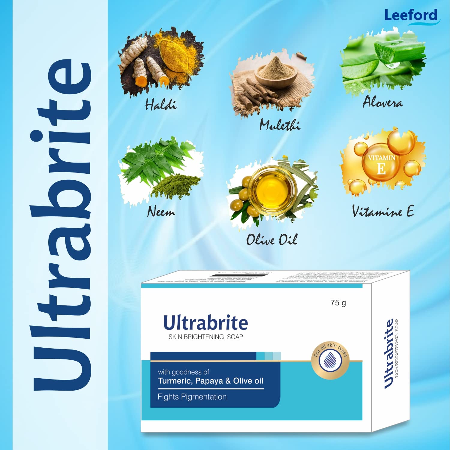 Leeford Ultrabrite Skin Brightening Soap Bar 75g