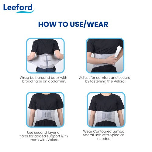 Leeford Contoured Lumbo Sacral Belt Color Random