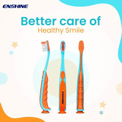 Leeford Enshine For 12+ Months Babies Tongue Cleaner Easy Grip Multi Colors Soft Toothbrush