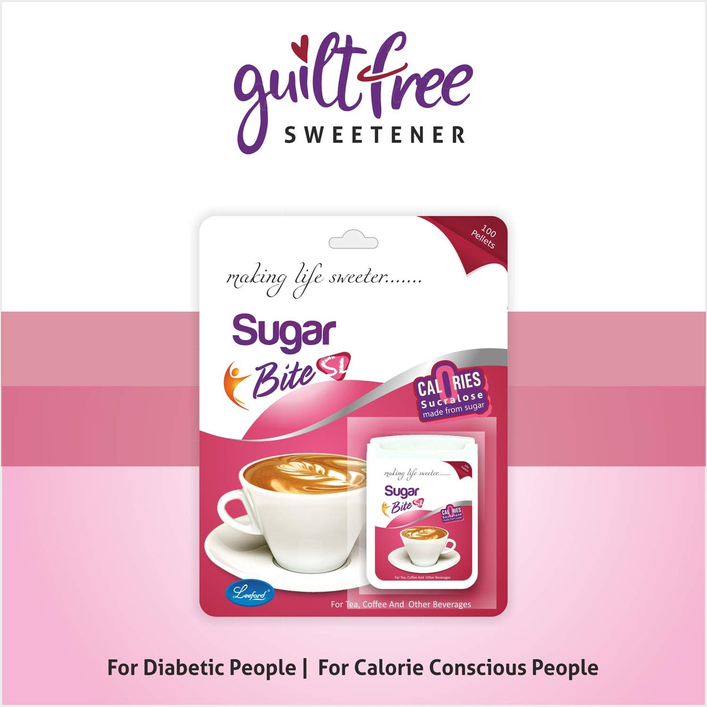 Leeford Sugar Bite Sl Sweetener Pellets 300 Tablets