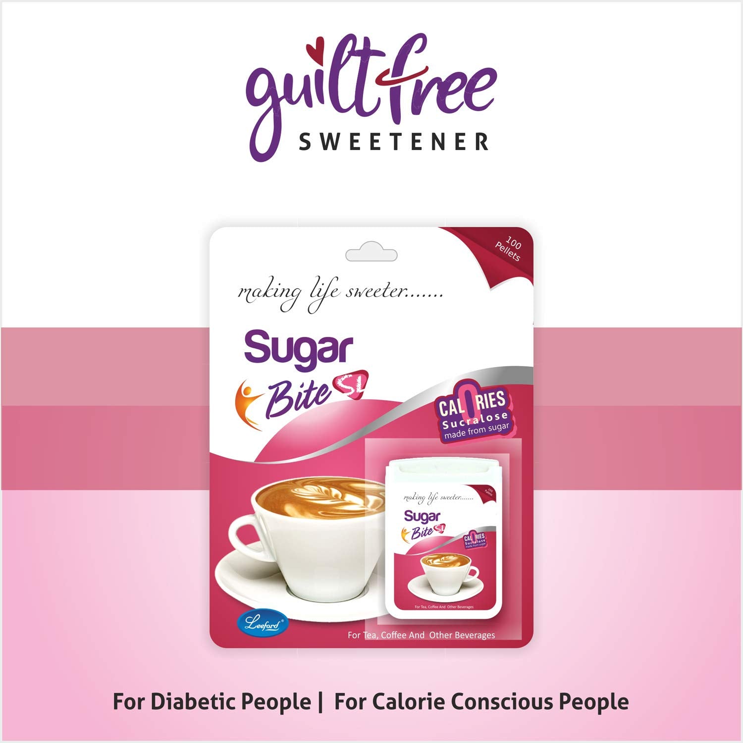 Leeford Sugar Bite Sl Sweetener Pellets 300 Tablets